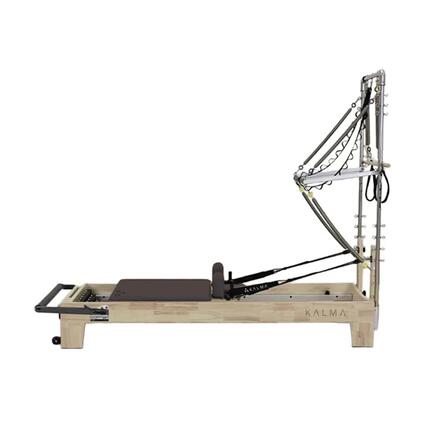 Appareil Pilates Reformer avec tour KALMA by Fitness Tech | Bois de chêne