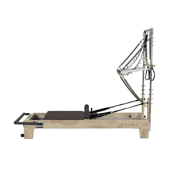 Appareil Pilates Reformer avec tour KALMA by Fitness Tech | Bois de chêne