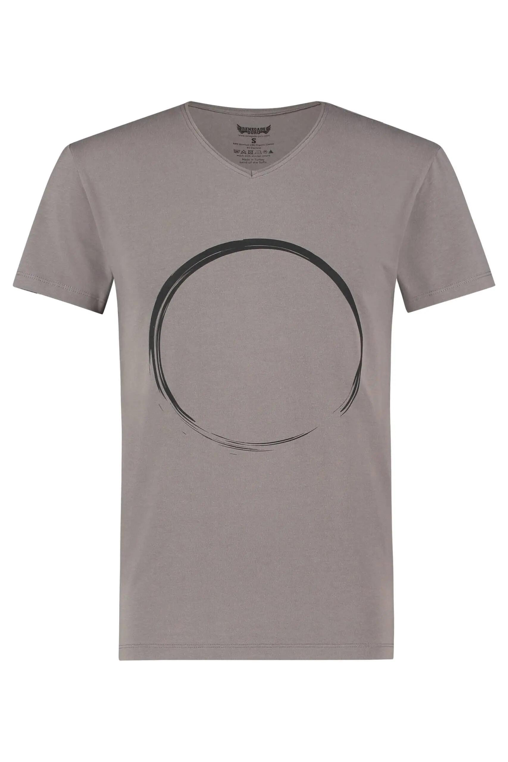 T-shirt Moksha Zen - Col en V à la hanche, doux et confortable - Gris 4/5