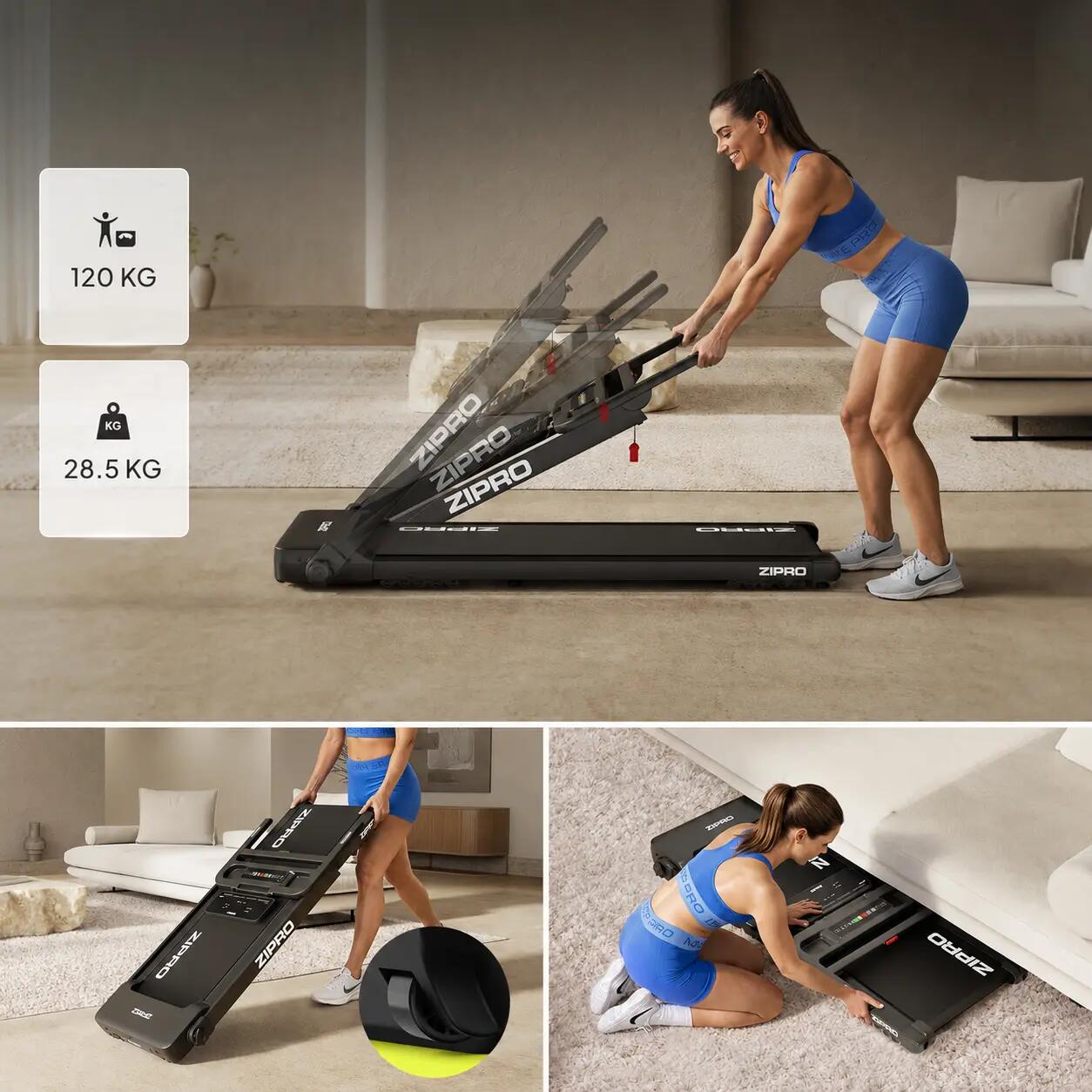 Cinta de correr plegable Forma Lite 12 km/h, inclinación 2 niveles, APP, Zwift 7/14