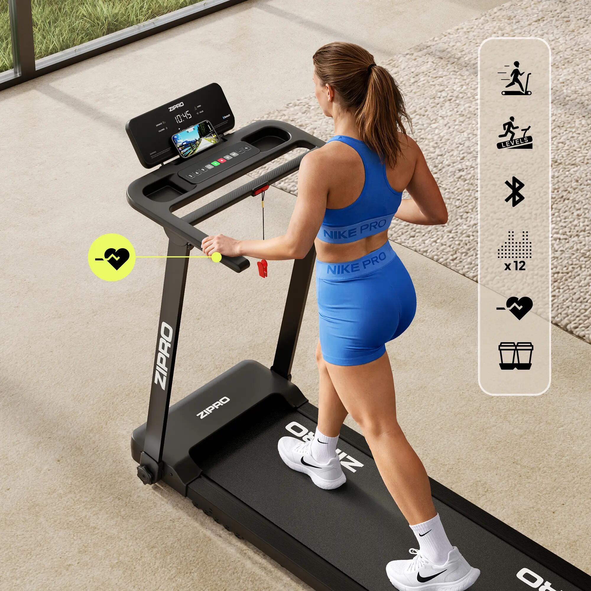 Cinta de correr plegable Forma Lite 12 km/h, inclinación 2 niveles, APP, Zwift 3/14