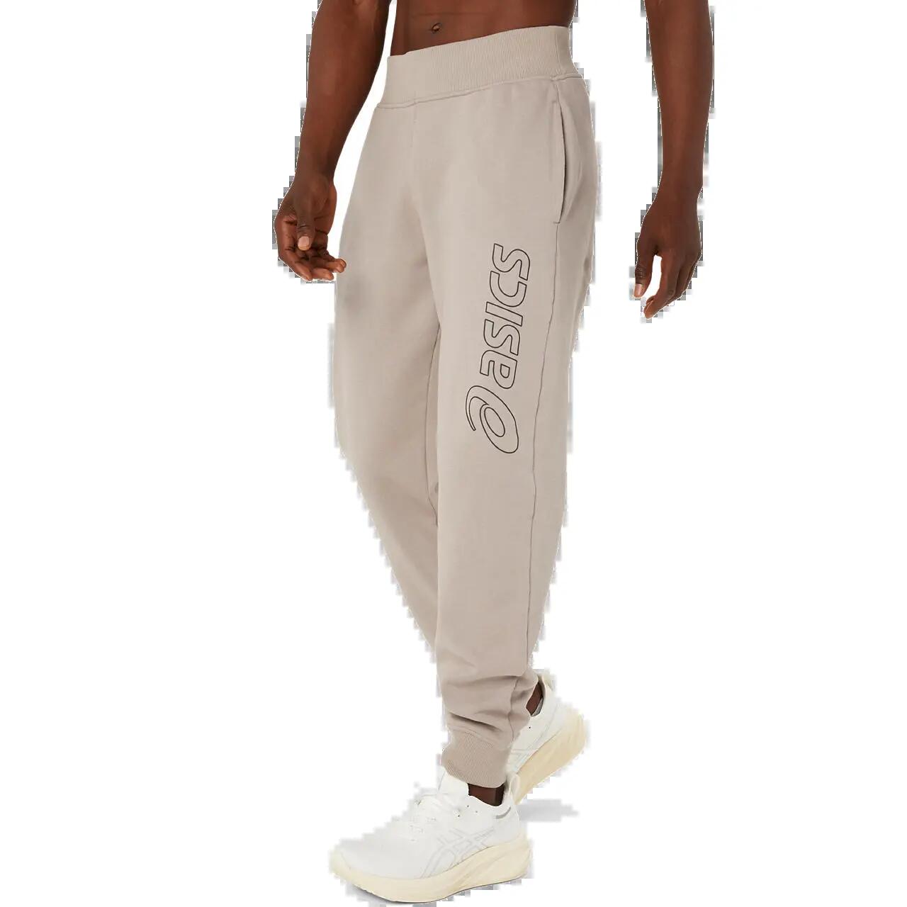 Pantalon ASICS homme gris avec taille élastique et poches 5/6