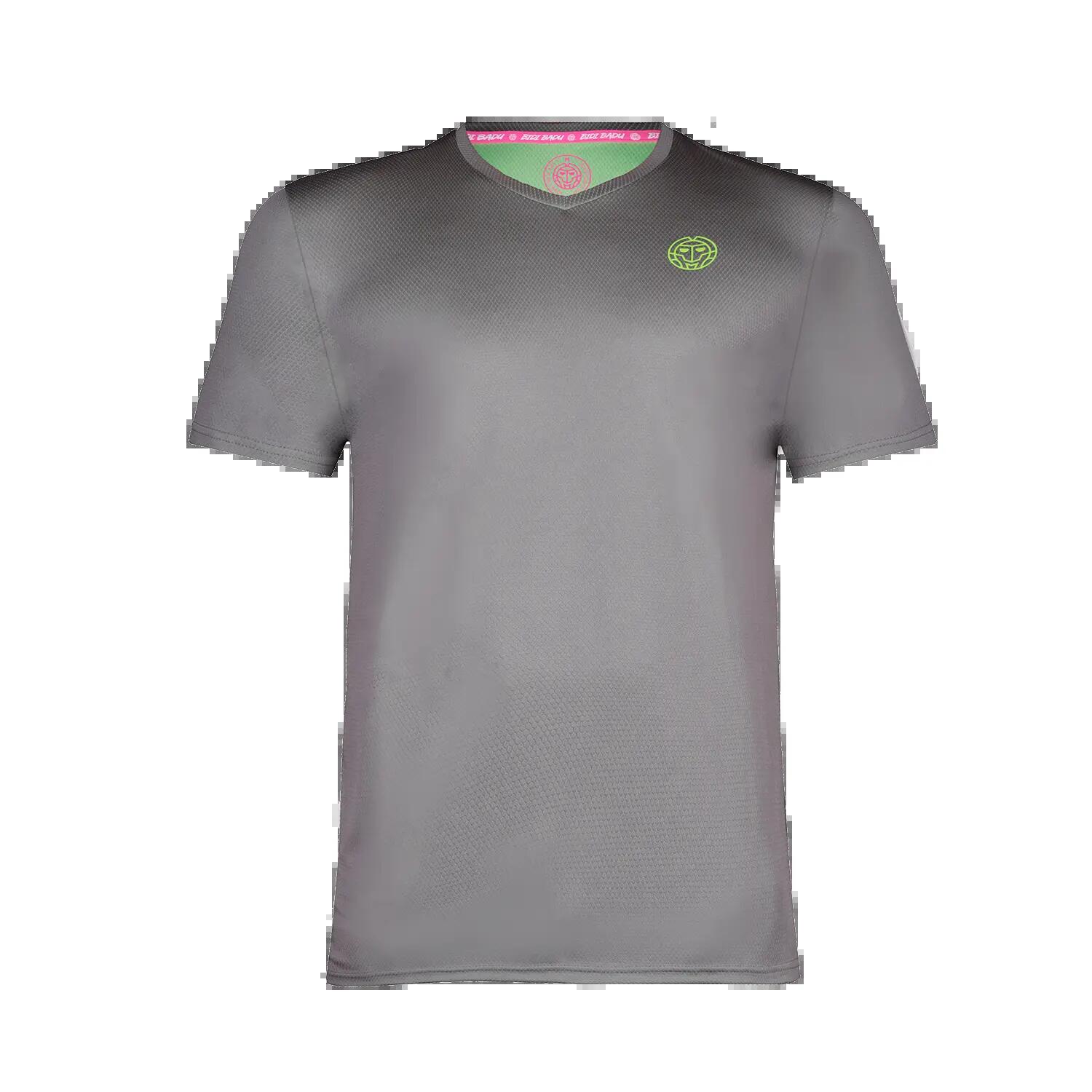 Evin Tech Round Neck Tee - grey/neon green 7/7