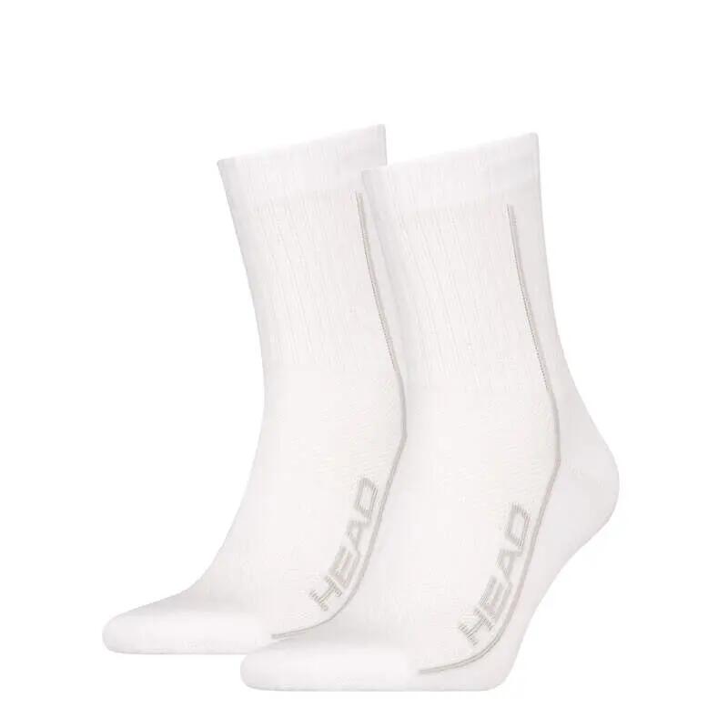 Head Performance Short Crew Socks - White - 2 Pairs 6/7