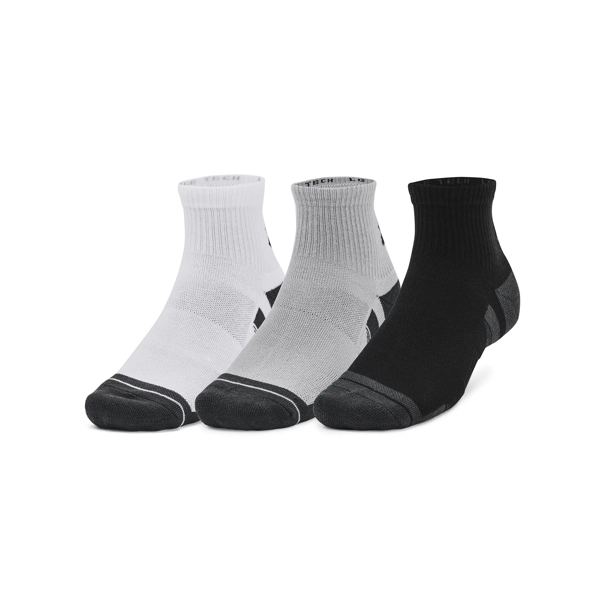 3 Paar Under Armour Performance Tech Quarter Sport Socken Unisex 8/8