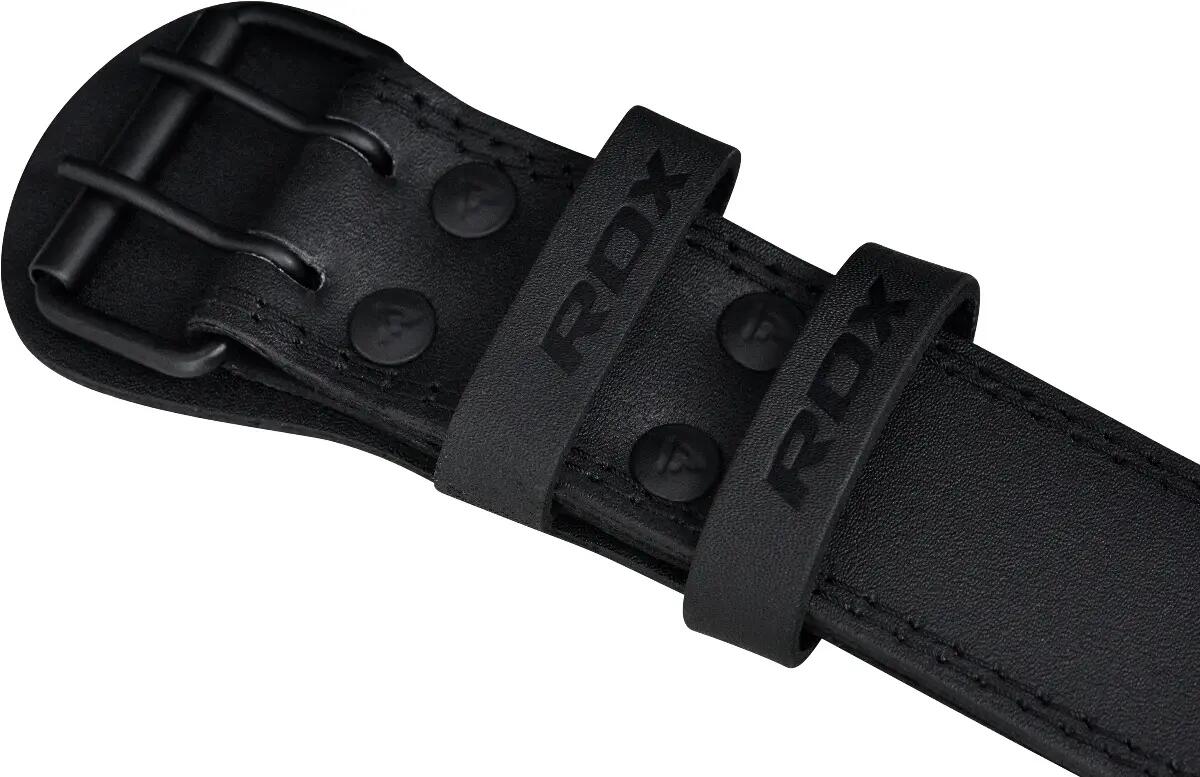 GÜRTEL 6" LEDER, GANZ IN SCHWARZ – 3XL 4/6