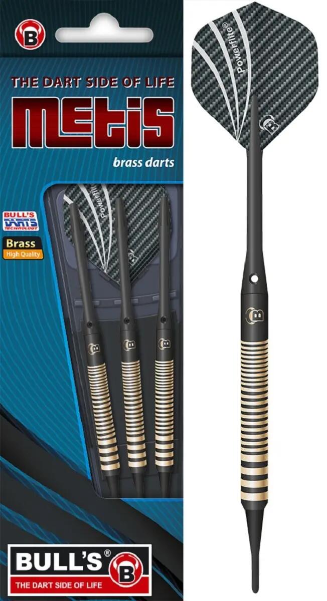 Bull's darts szett Metis soft fekete 16g 3/3