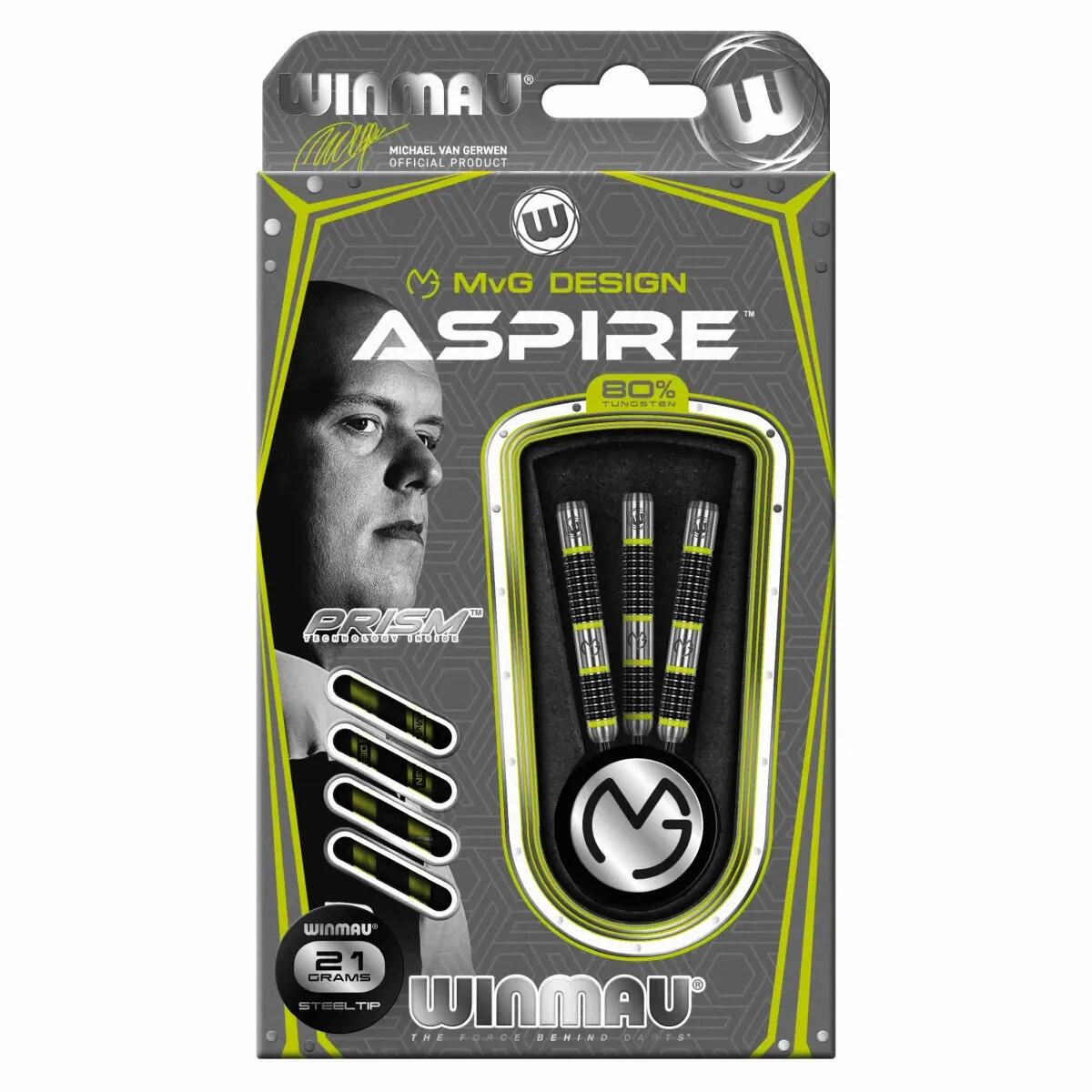 MvG Aspire steeltip dartpijlen 21 gr. 5/5