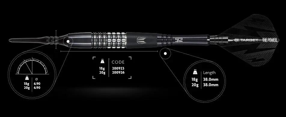 Fléchettes Phil Taylor 9 Five Gen 4 18g 3 pièces 5/5