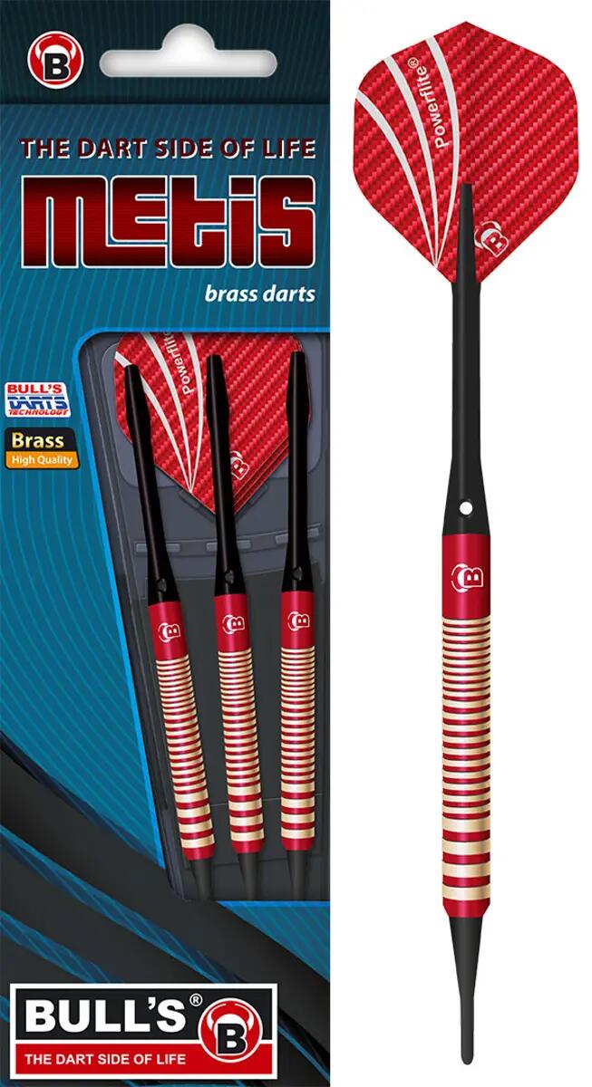 Bull's darts szett Metis soft piros 18g 3/4