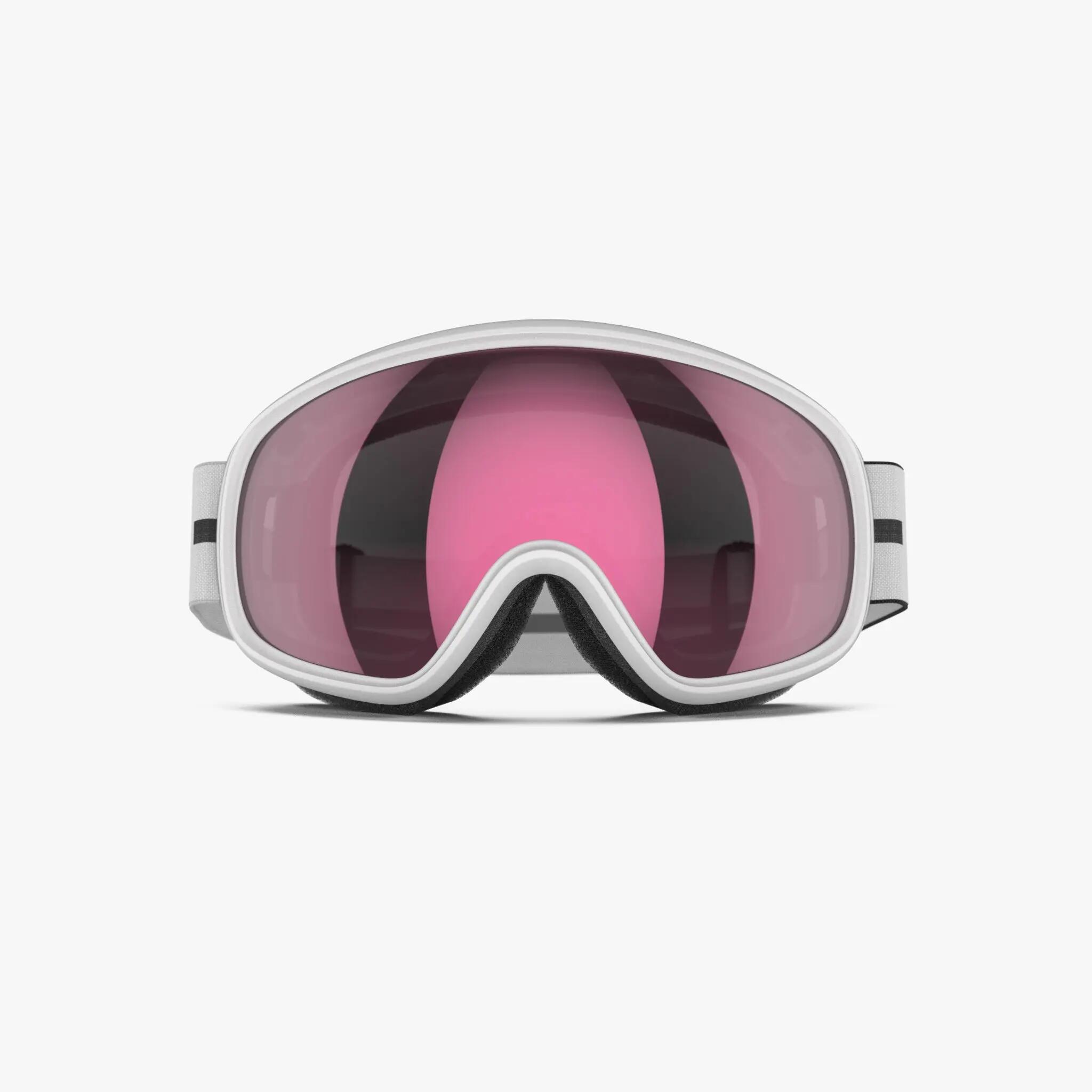 Masque de ski et snowboard LS4 OTG Essentiel Blanc/Rose 2/3