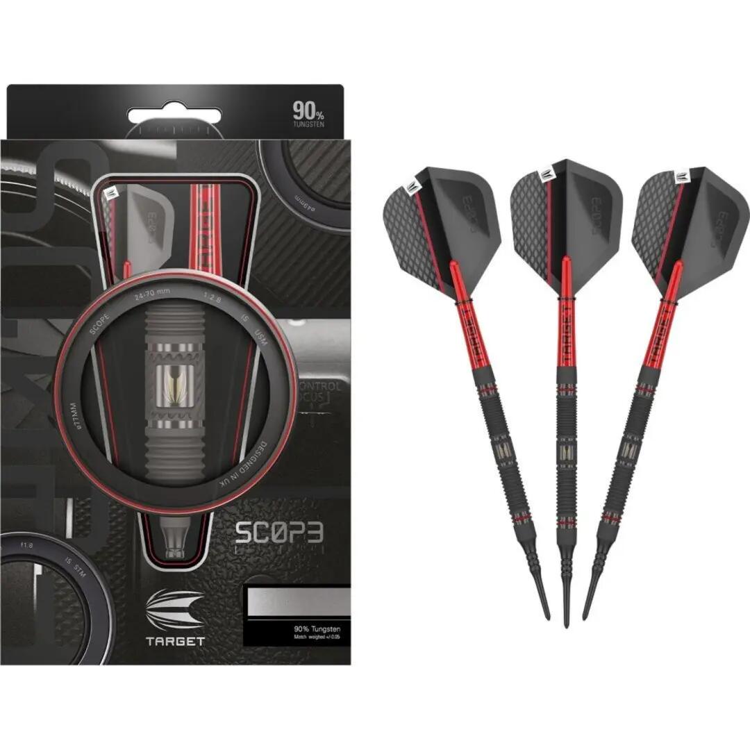 Fléchettes Scope Soft Tip 18G en tungstène à 90% 6/6