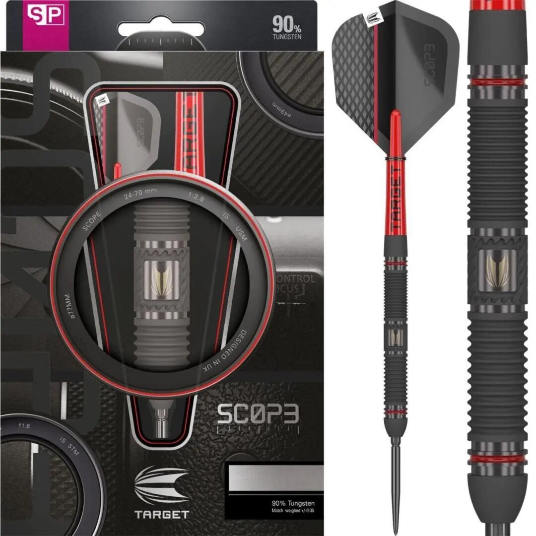 Scope Steel Tip Dartset met 90% Wolfraam en Swiss Points 3/6