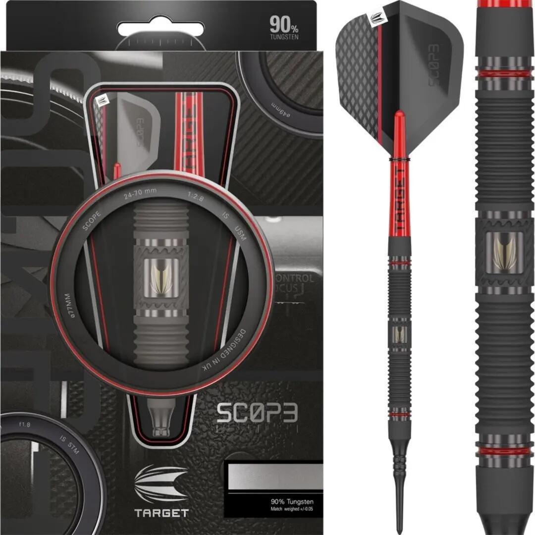 Fléchettes Scope Soft Tip 18G en tungstène à 90% 3/6