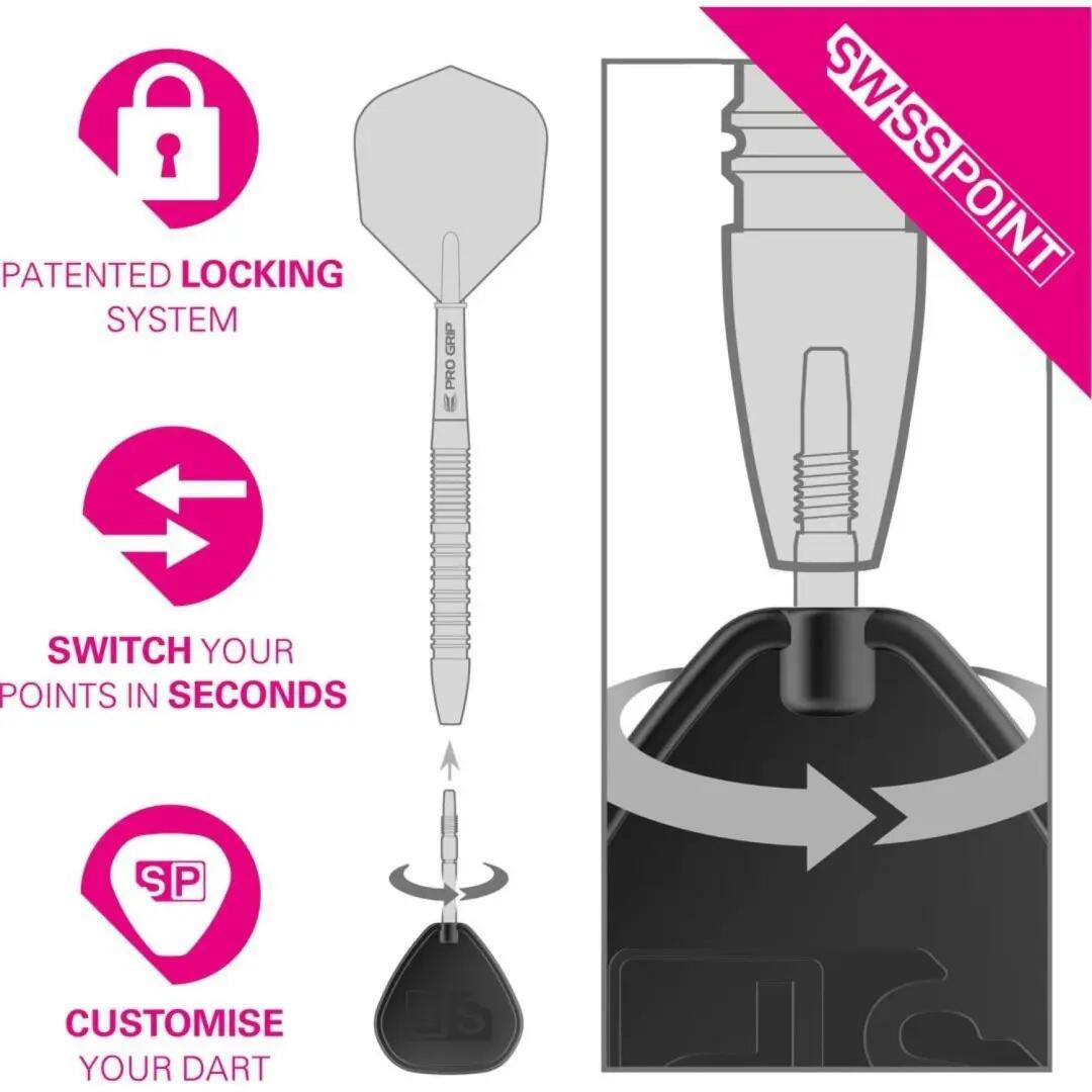 SP Storm Diamond Dartspitzen mit Swiss Point Technologie 4/5