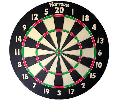 Harrows 2 in 1 familie dart spel - dart bord & 2 sets darts