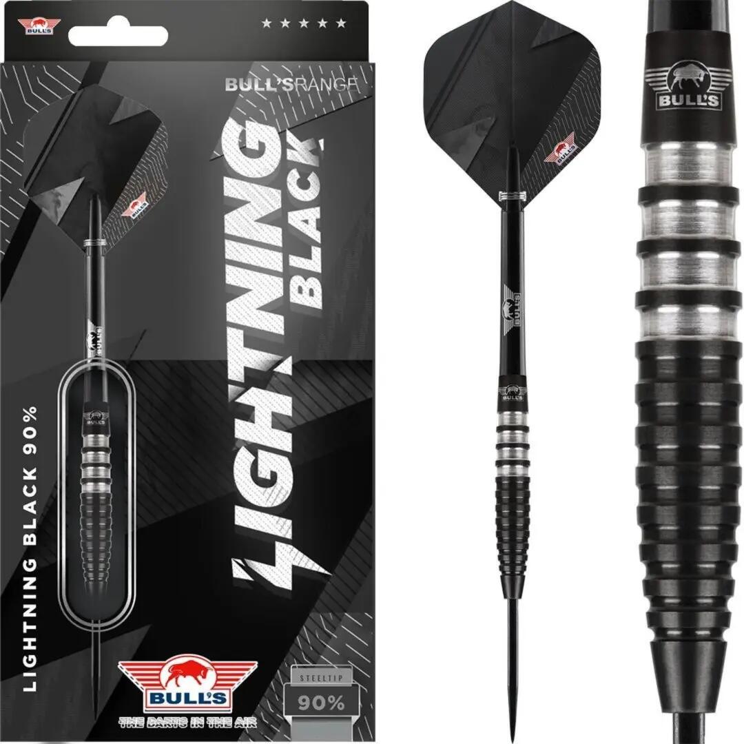 Bull's Lightning Black 90% Steeldarts 25g 3/7