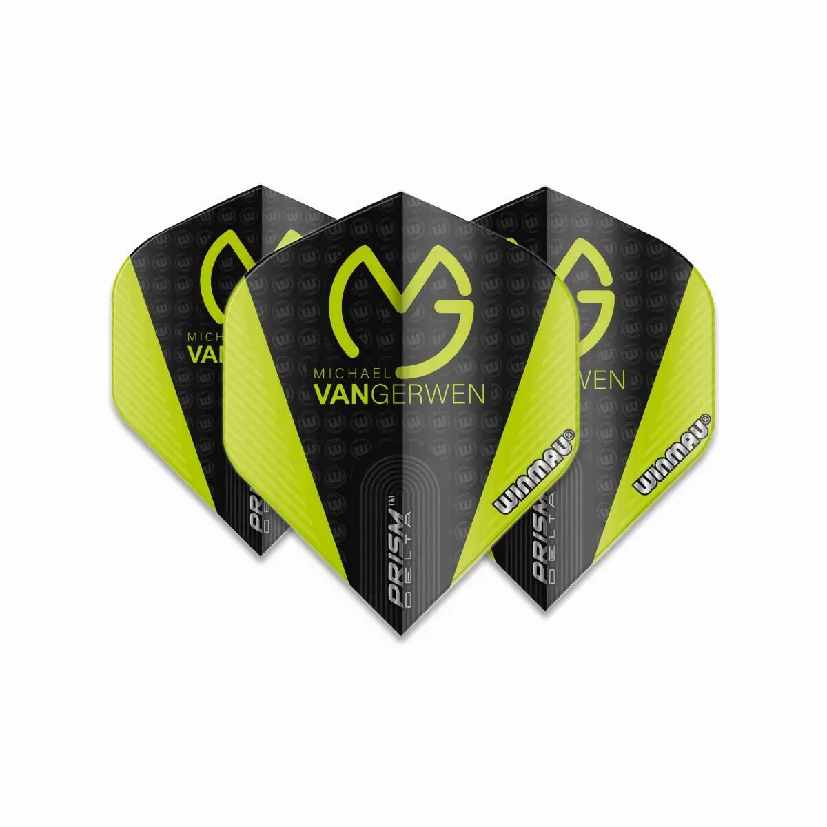 Winmau MvG Prism Delta vert alette avec logo 2/3