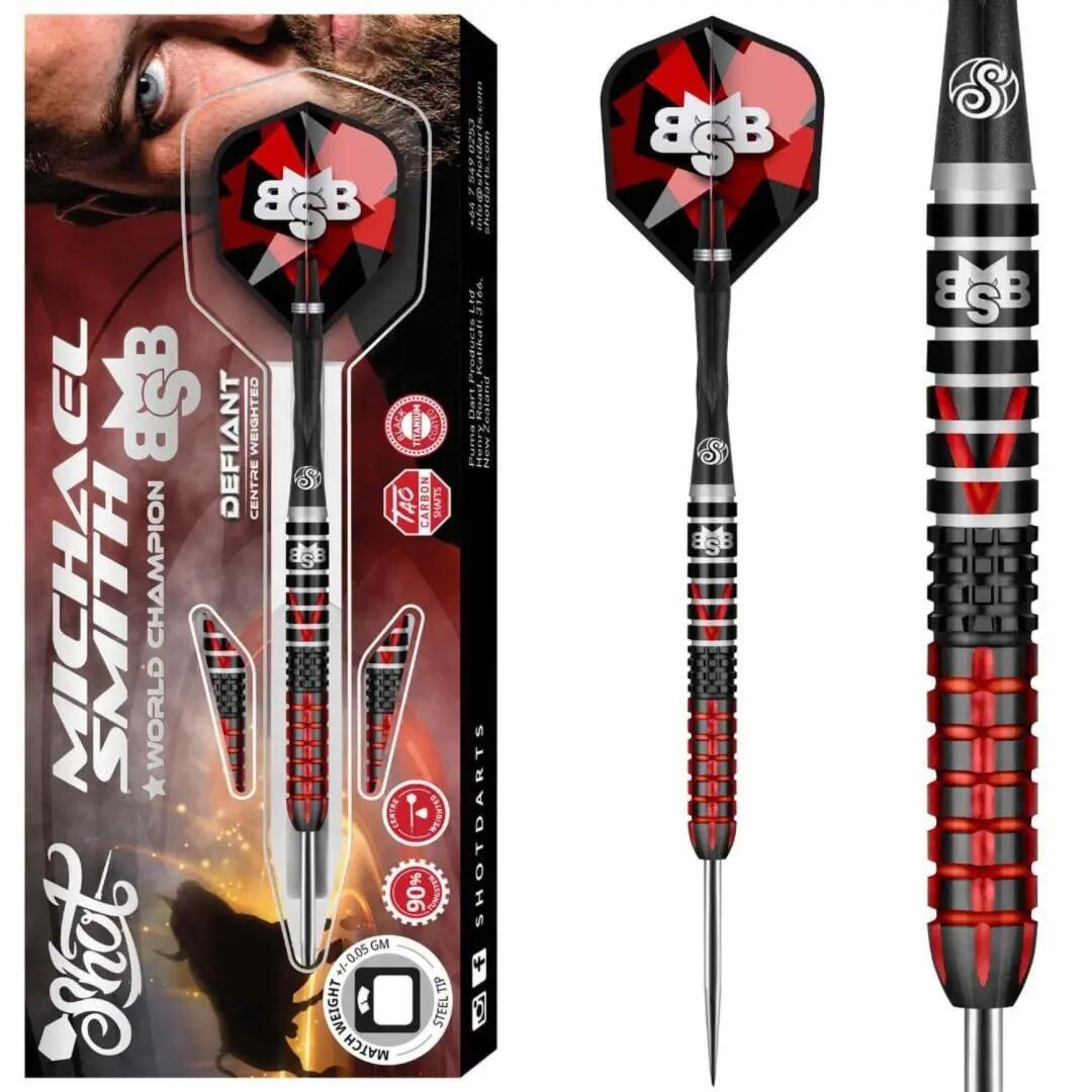 Shot! Michael Smith 90% Defiant 25g Steeldarts 3/5
