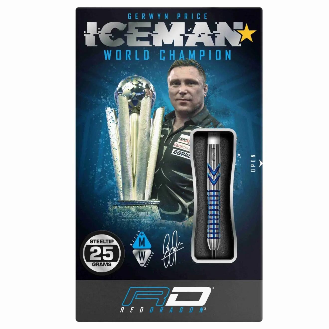 Sada šipek Red Dragon steel Gerwyn Price Iceman 5/6