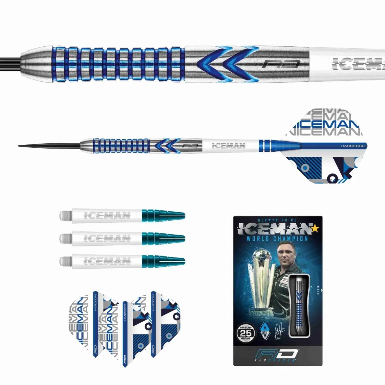 Sada šipek Red Dragon steel Gerwyn Price Iceman 4/6