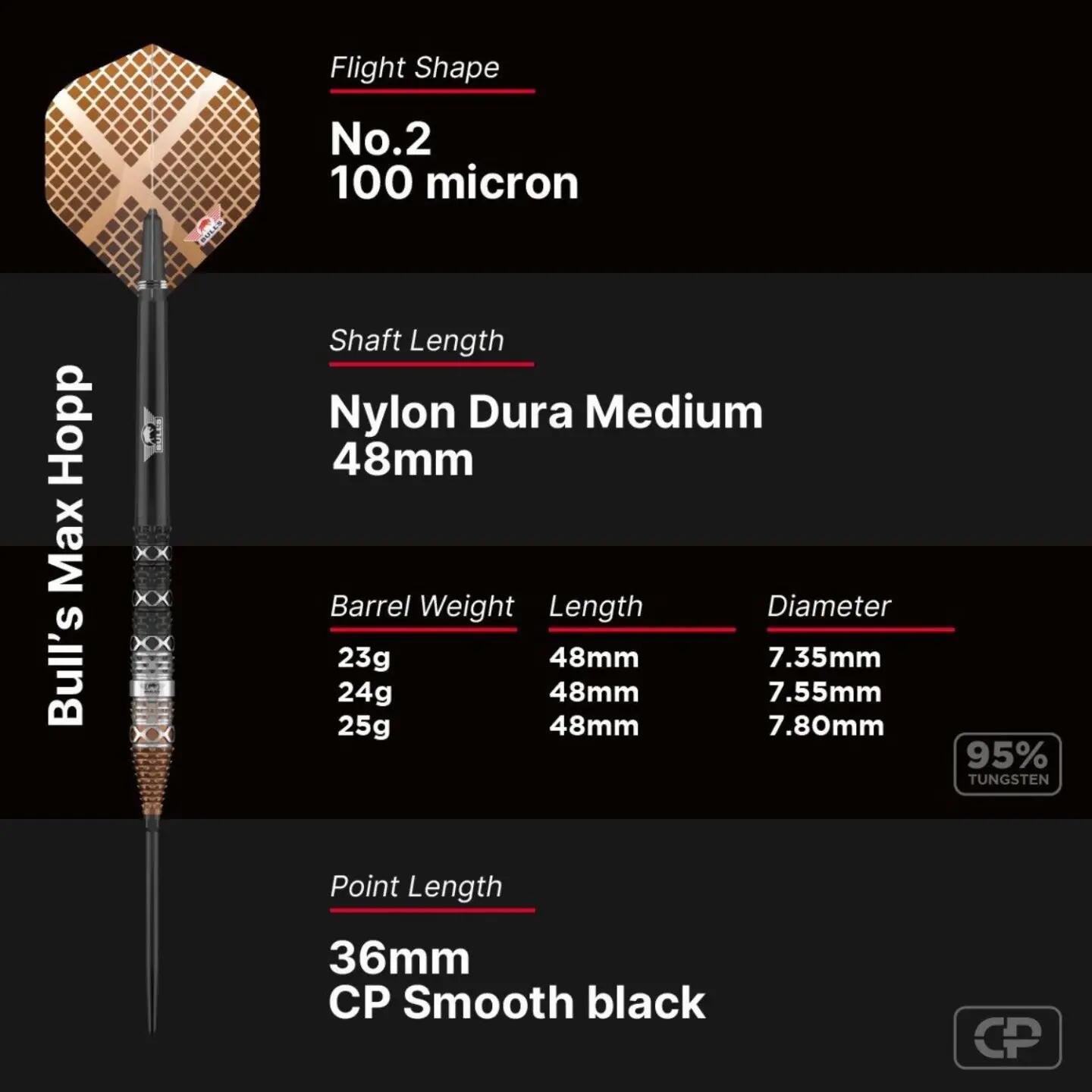 Max Hopp 95% CP 25g Steeltip 7/7