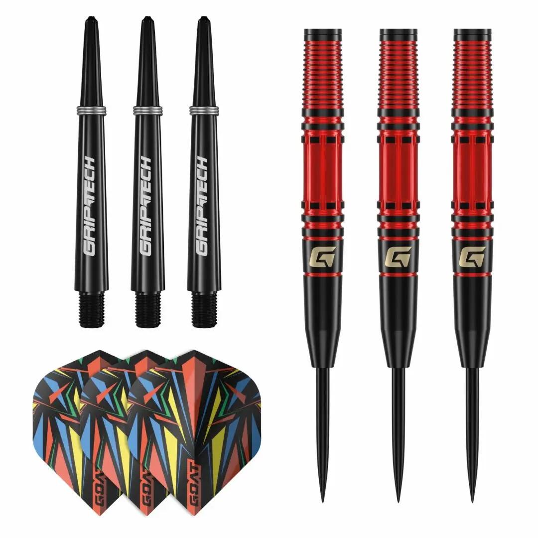 GOAT Darts Szett Athlete steel Piros 11g 4/7