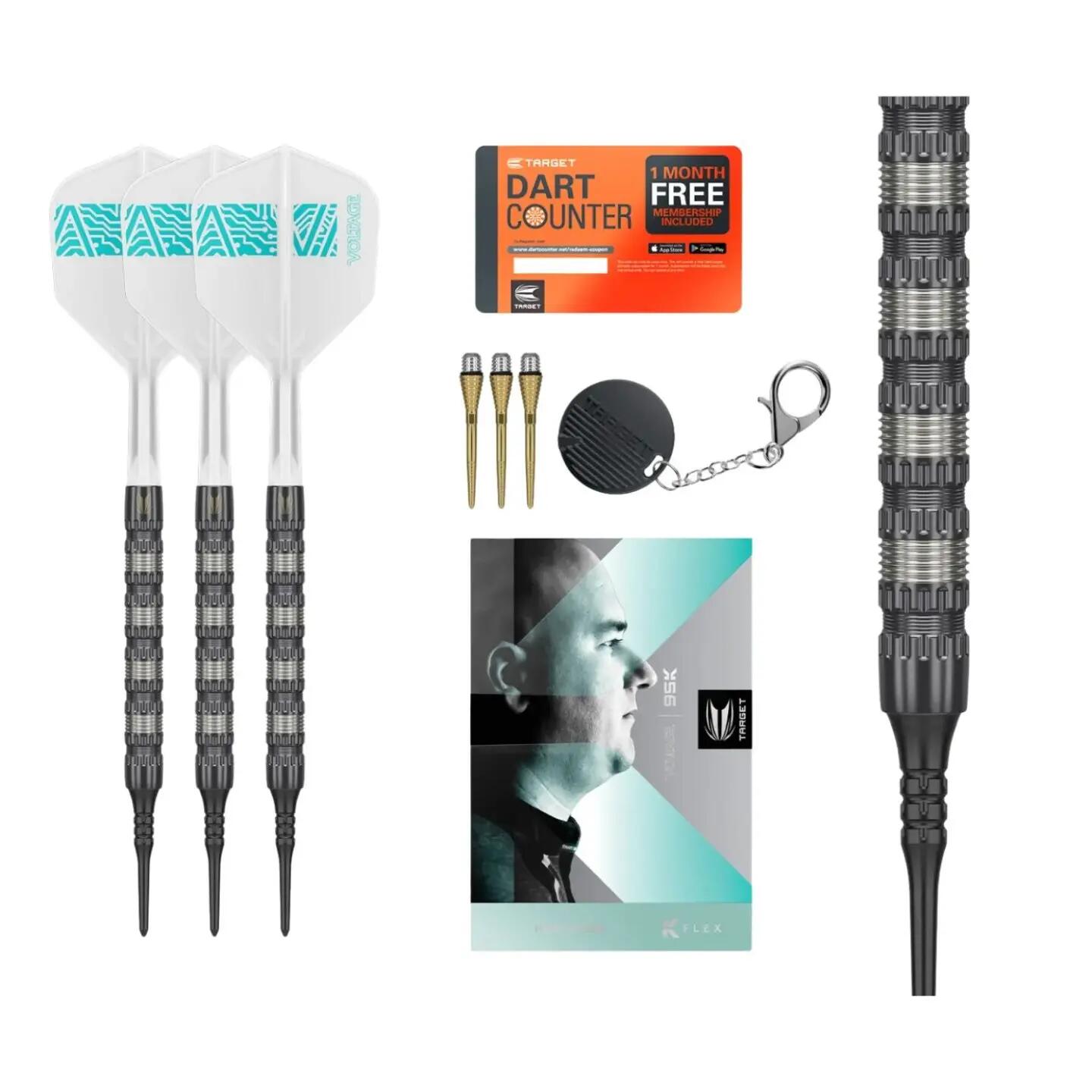 Fléchettes Soft Tip Rob Cross 95K en Tungstène 95% 3/7