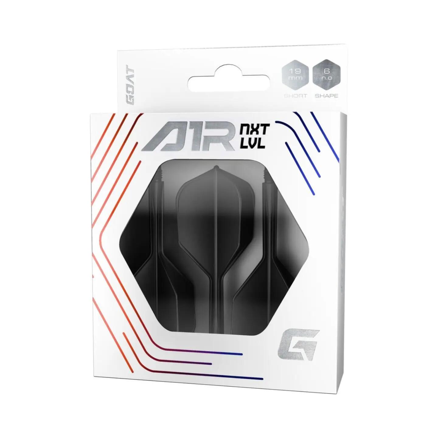 GOAT XQ Max Dart Flight En Shaft In 1 - Air FLEX 06 Zwart - Short 7/7