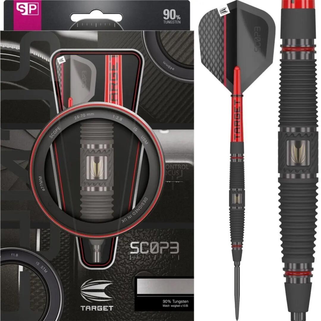 Target Darts Scope Steel Tip Dart Set 24G - 90% Wolfram 3/6