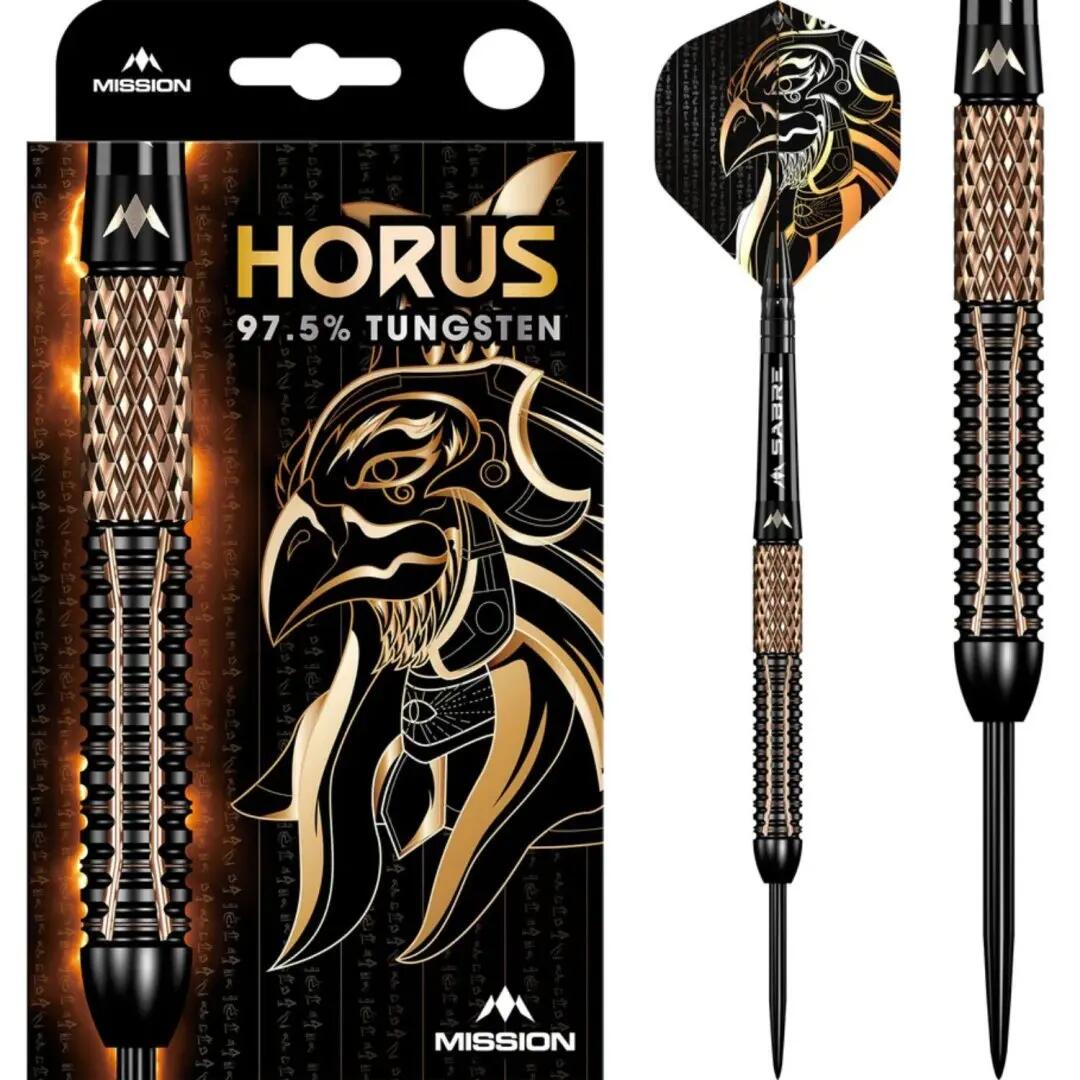 Mission Horus Steeldarts  97,5% Wolfram – Schwarz/Bronze Electro 21g 3/4
