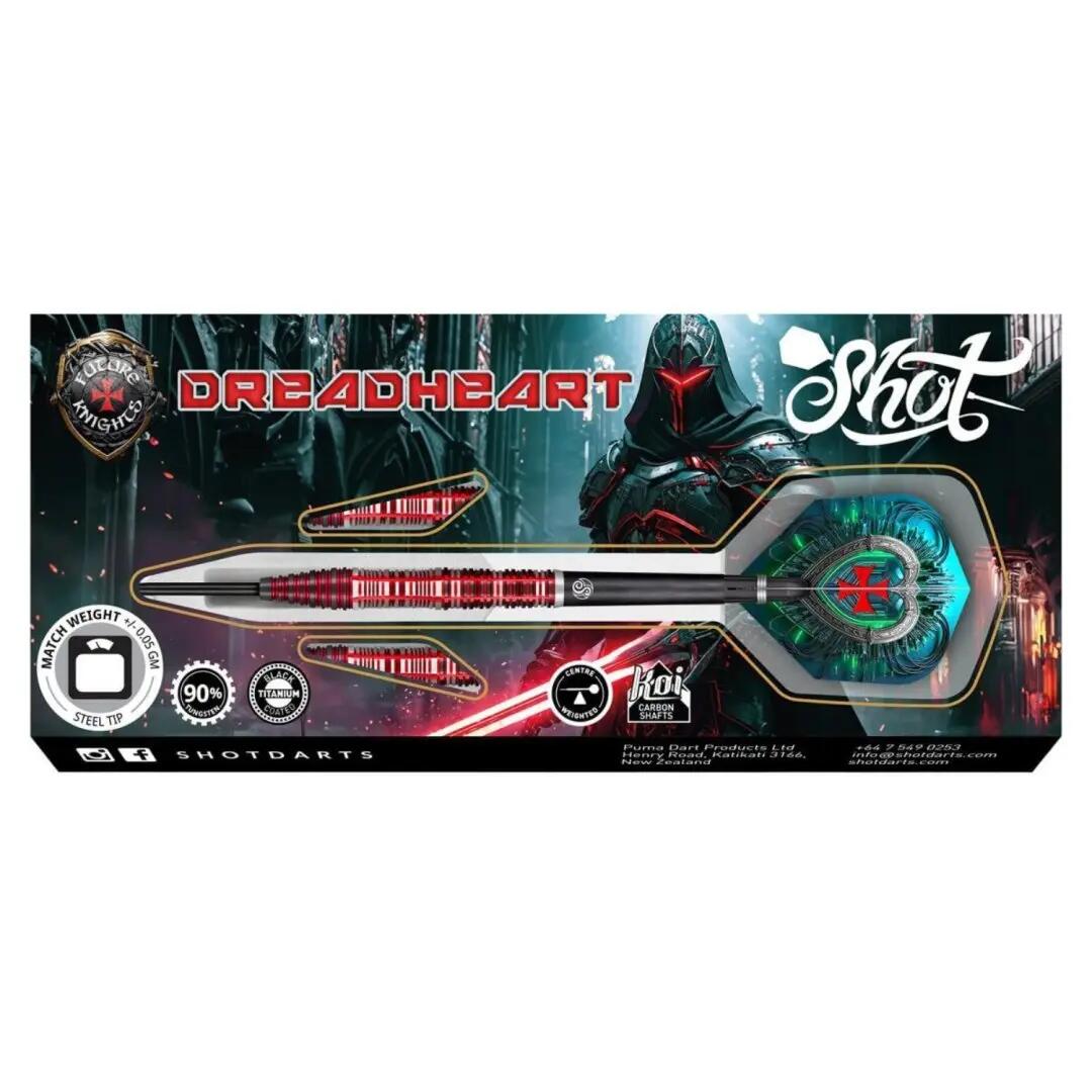 Shot Future Knights Dreadheart 90 % Steeldarts 25gr. 6/6