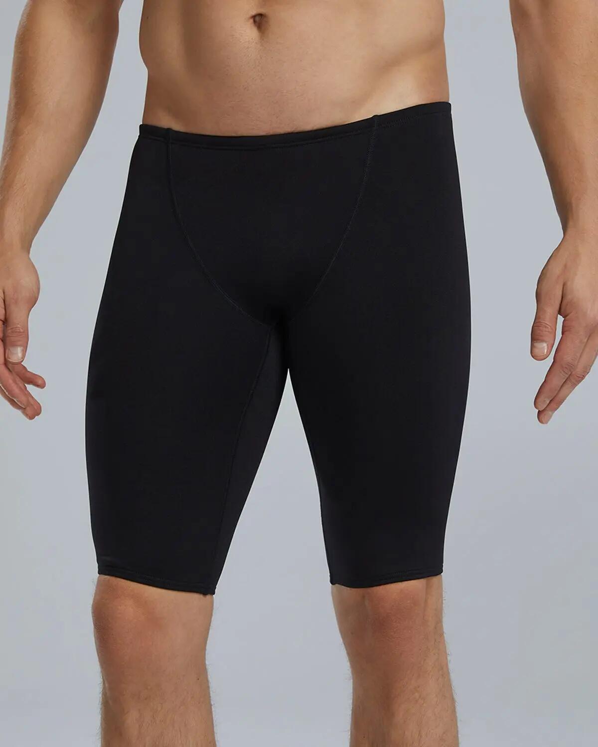 TYR Durafast Elite® Large Logo Solid Jammer - Nero - Taglia UK 38 5/6