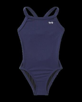 Maillot de bain TYR DiamondFit Durafast Elite uni - Bleu marine - Taille 22