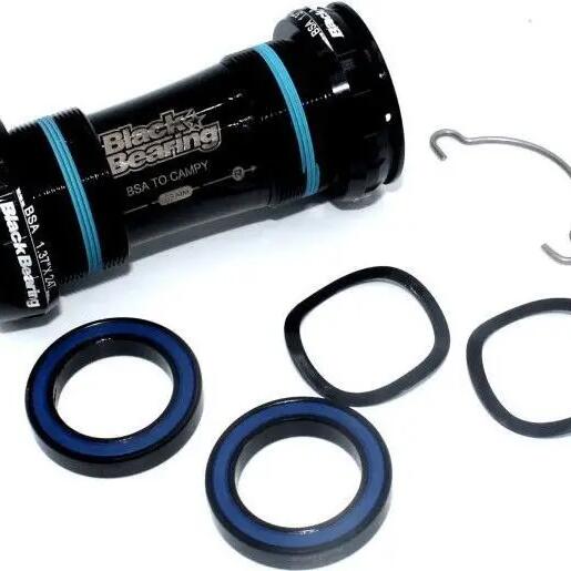 Black Bearing BSA Bottom Bracket Shell for Campagnolo (25mm) Steel Bearings