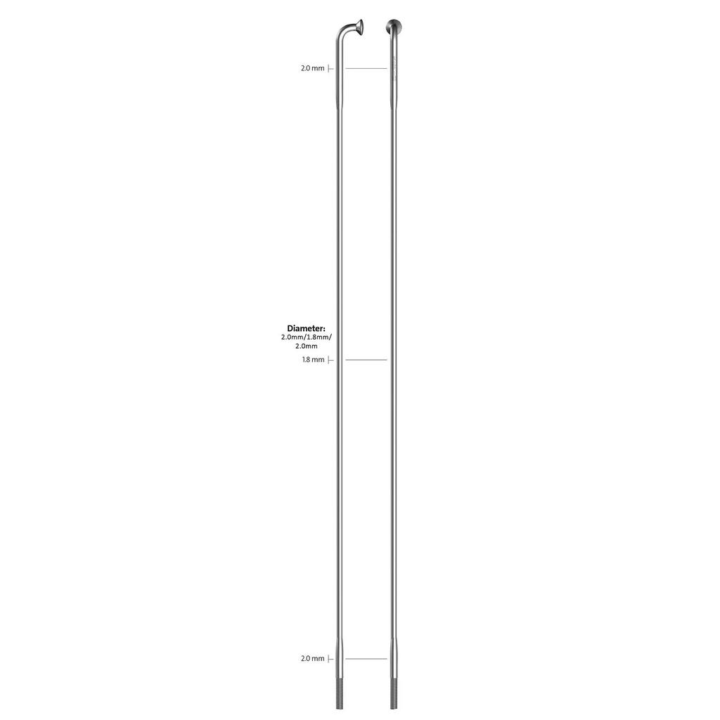 Sapim Spaak 14-254L Race Stainless Steel Without Nipple (100 Pieces)