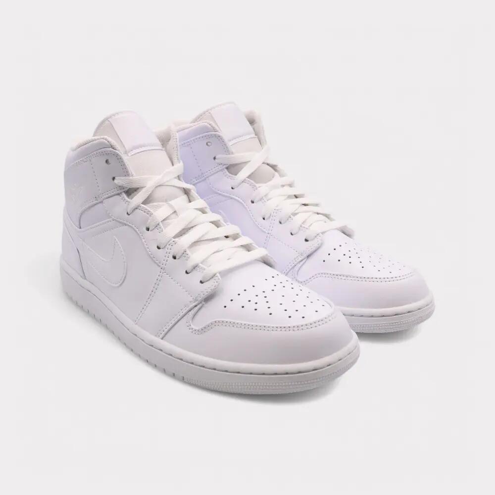 Zapatillas baloncesto - mid todo blanco - air jordan 1 mid 2/4