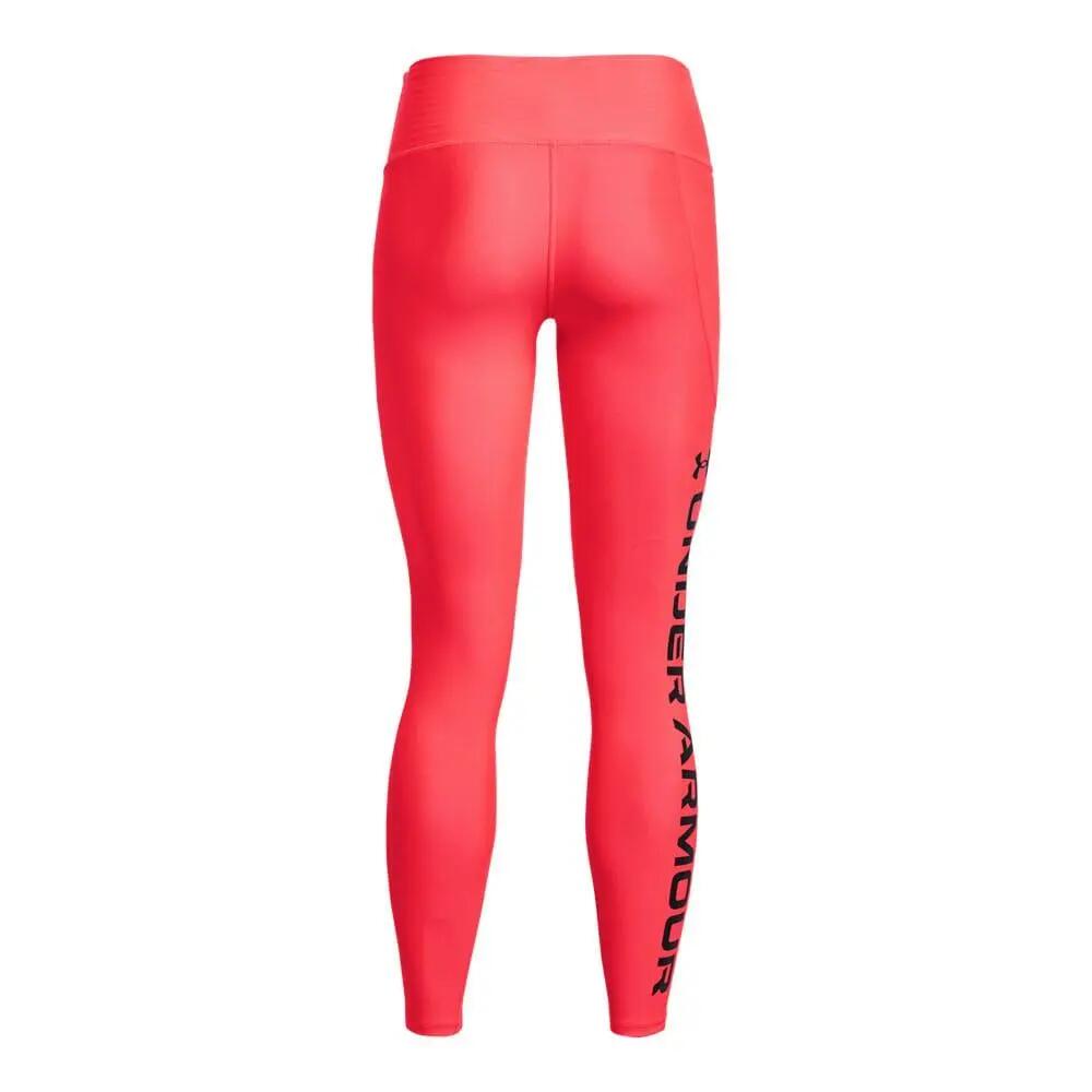Leggings da donna Under Armour rossi, vita alta, elasticizzati 2/2