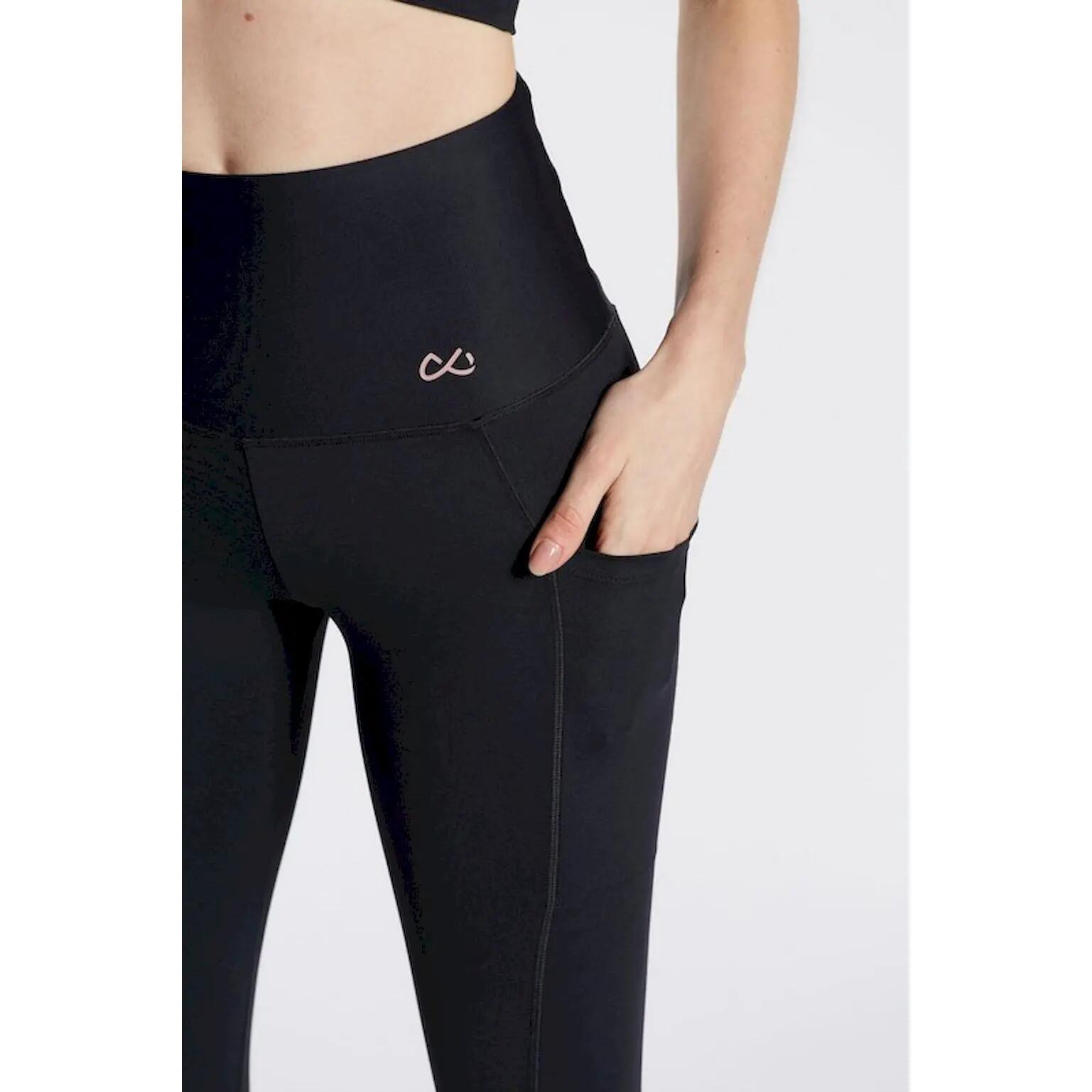 Ditchil Damen-Leggings schwarz - hohe Taille, Push Up, mit Taschen 3/7