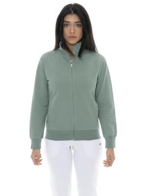Leone basic dames sweatshirts met ritssluiting en kraag