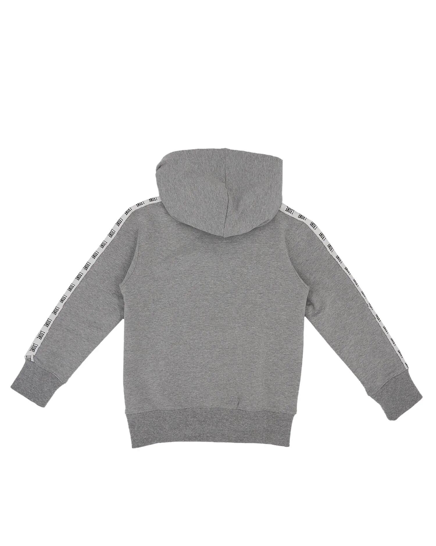 Nieuwe hoodies met capuchon in effen kleur met tape voor kinderen 6/6