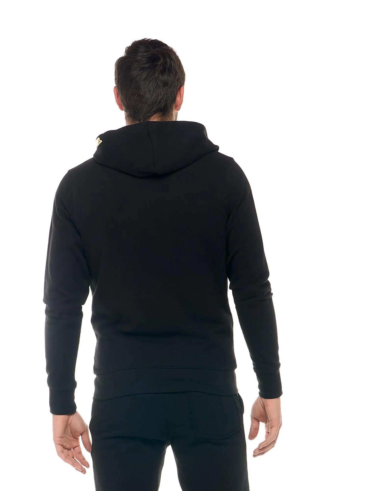 Felpa da uomo con cappuccio e zip non felpata Leone New Gold 4/6