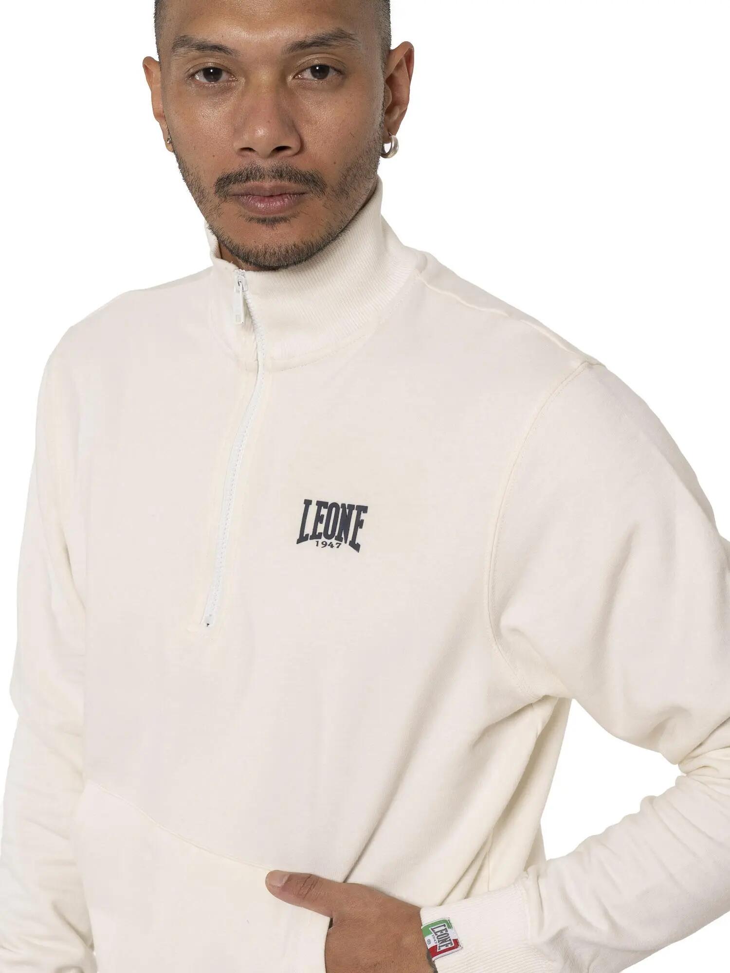 Sudaderas con cremallera para hombre y cuello alto, línea básica 3/5