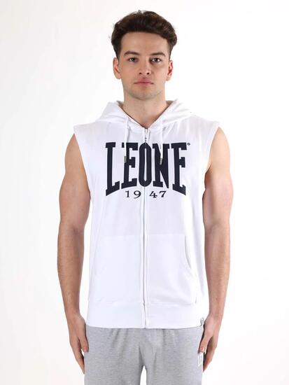 Sweat à capuche sans manches zippé Leone Basic pour homme