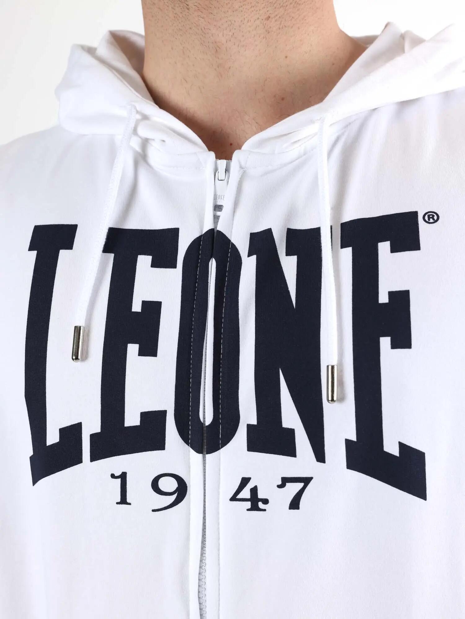 Leone Basic męska bluza z kapturem i bez rękawów zapinana na zamek 3/7