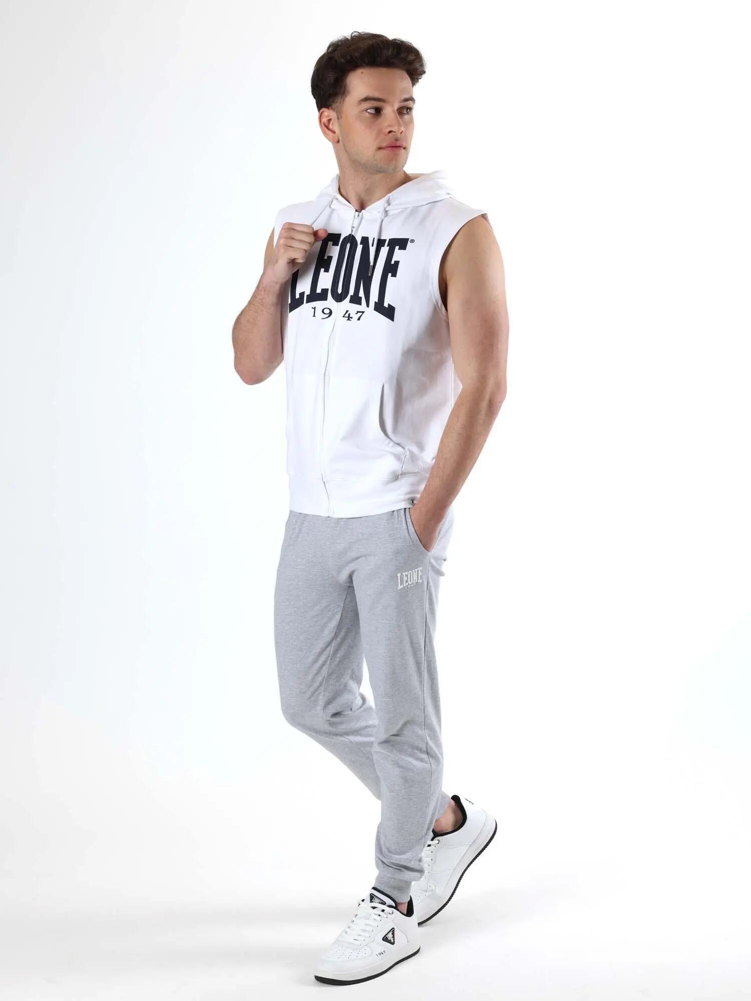 Leone Basic męska bluza z kapturem i bez rękawów zapinana na zamek 2/7