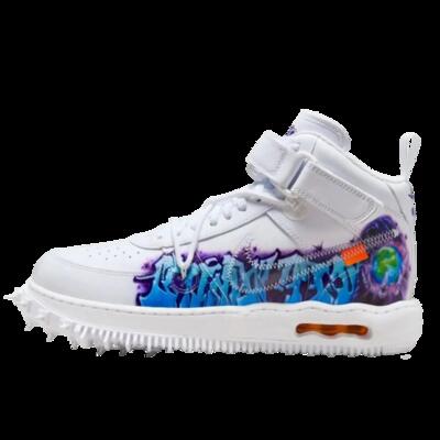 Scarpe Air Force 1 Mid Off-White Graffiti White