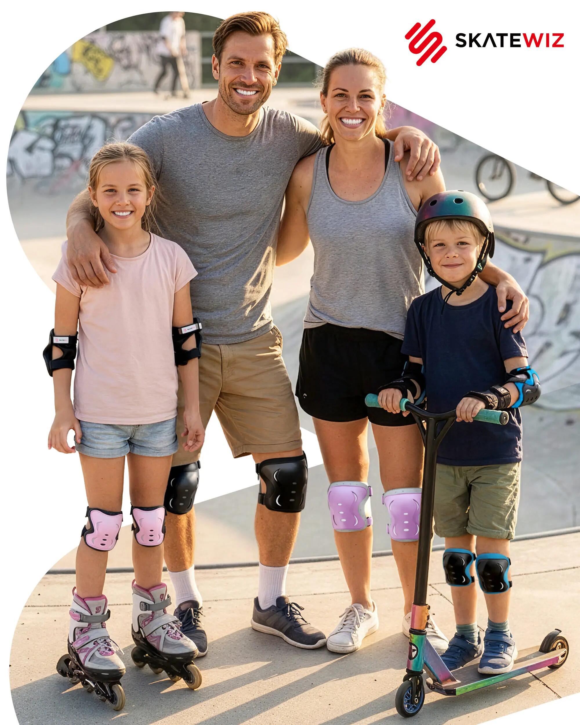 Schoner Set Protektoren Inliner 3-er Set Skateboard Kinder Schützer Knieschoner 2/8