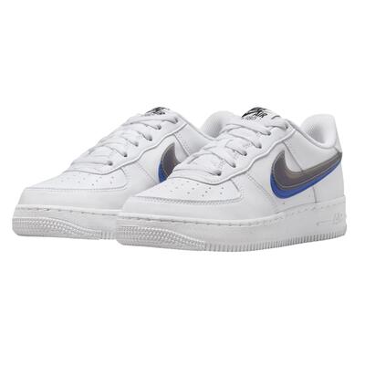 Dames air force 1 swoosh leren trainers (wit)