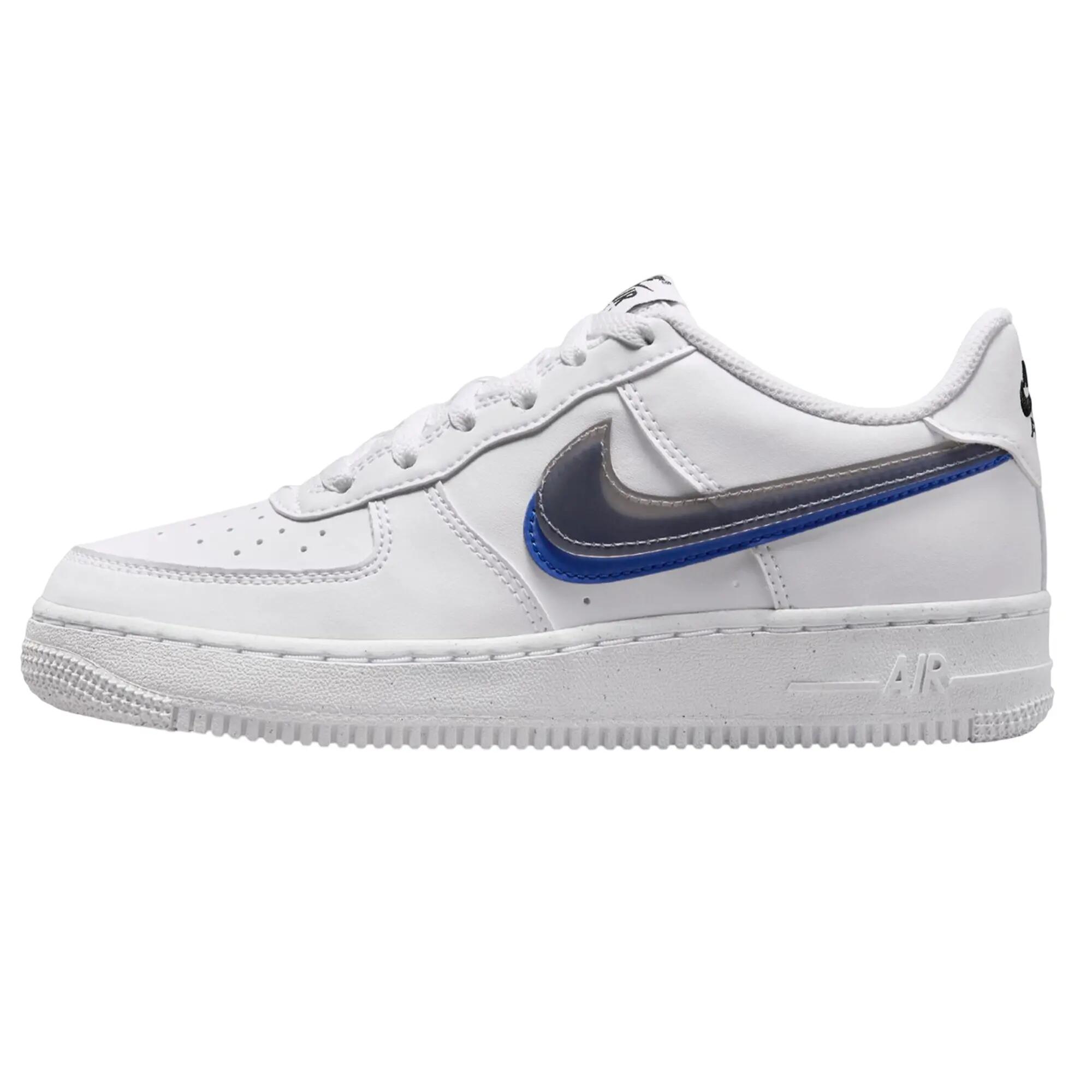 Zapatillas Deportivas de Cuero Air Force 1 Diseño Swoosh para Mujer Blanco 4/7